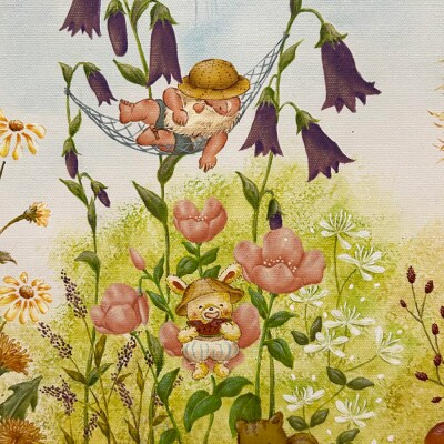 【一点物】絵画「リトリト森の春夏秋冬」 糸島市 / 工房はーべすと [AYA082]