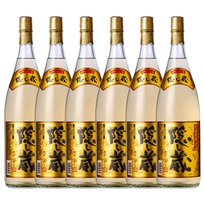 本格麦焼酎「隠し蔵」1800ml 一升瓶 6本 25度 白麹 樽 で 貯蔵熟成 糖質ゼロ