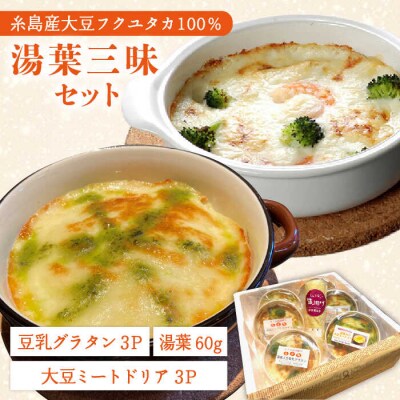 湯葉を贅沢使用 湯葉三昧セット(豆乳グラタン+大豆ミートドリア+湯葉60g)酒瀬川[AZJ002]