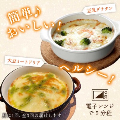 【全3回定期便】湯葉三昧セット(豆乳グラタン+大豆ミートドリア+湯葉60g)酒瀬川 [AZJ006]
