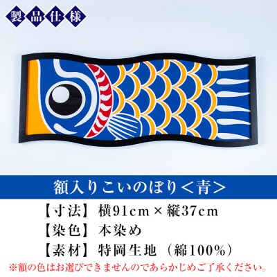  額入りこいのぼり【青色】