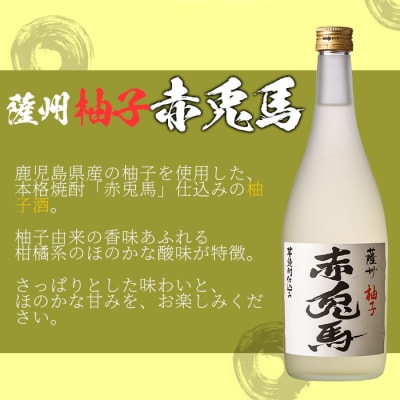 【数量限定】「赤兎馬梅酒」「赤兎馬柚子」720ml 各1本 四合瓶 2本セット