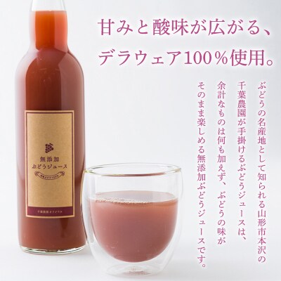 山形の無添加ぶどうジュース 550ml×2本セット(デラウェア) FZ26-759
