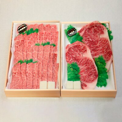 山形牛サーロインステーキ・カルビ焼肉セット  (2人前) FY18-338