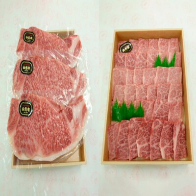 山形牛サーロインステーキ・カルビ焼肉セット  (3人前) FY18-339