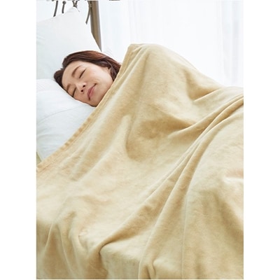 綿毛布 シーツ 寝具セット シングル 綿毛布とかんたんシーツのセット ベージュ