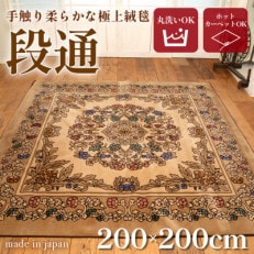 【訳あり】絨毯 (2畳用正方形200×200 )キャニオン ベージュ | ふるさと納税のお礼品