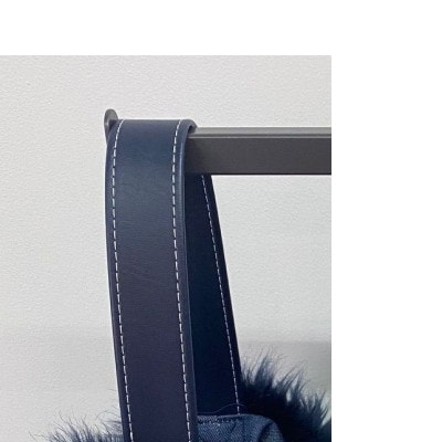 OKADA TEXTILE バケツ型 エコファーバッグ ネイビー | 和歌山県