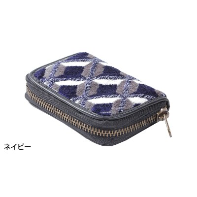 ミニ財布　小銭入れ　財布/ダイヤ　ネイビー