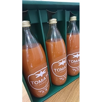 和歌山産kyu-toman農園100%トマトジュース1L　3本入り