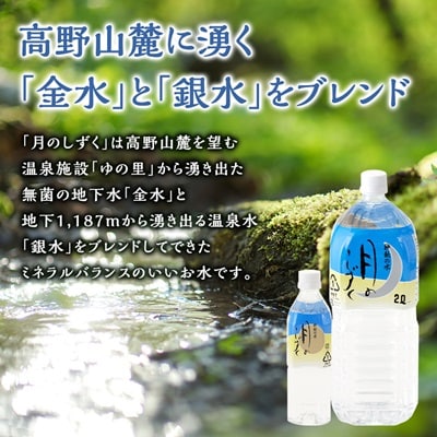 【2ヵ月毎定期便】ミネラルウォーター　月のしずく2L×6本入 全6回