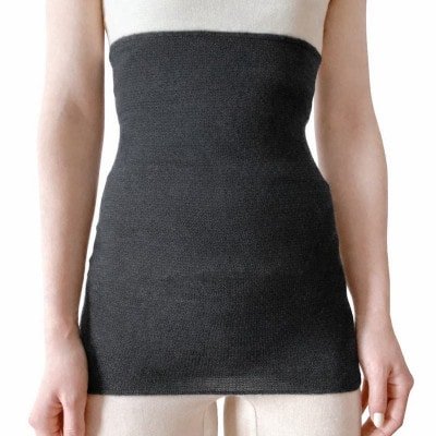 シルク100%オールシーズン腹巻き(男女兼用)【チャコール1枚】