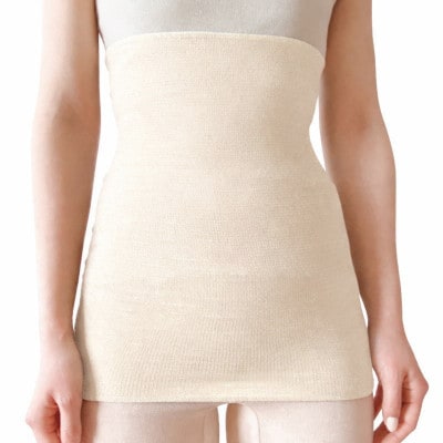 シルク100%オールシーズン腹巻き(男女兼用)【クリーム1枚】