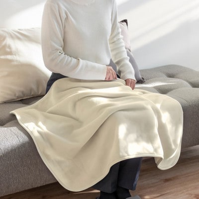 バスマットの糸で作った膝掛けブランケット アイボリー | 和歌山県橋本