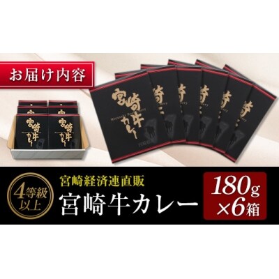 ◆4等級以上　宮崎牛カレー(180g×6箱)