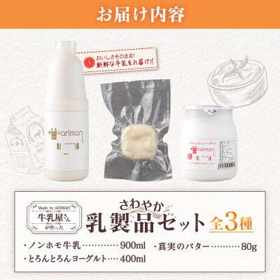 牛乳屋さんが作った さわやか 乳製品 セット 3種 宮崎県産