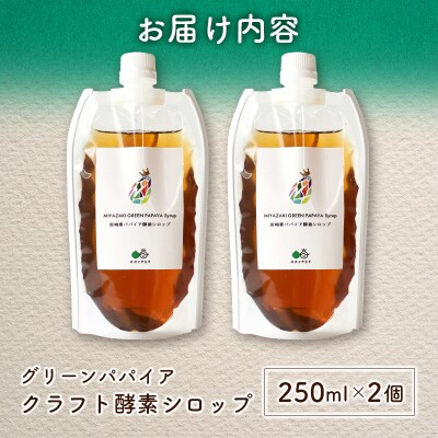 クラフト酵素シロップ グリーンパパイア 250ml×2個 宮崎県産