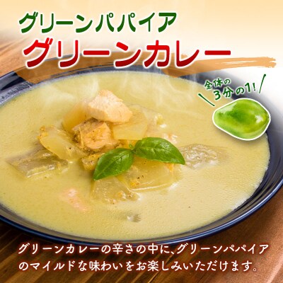 グリーンパパイア レトルト カレー セット 全2種 200g×計4袋 宮崎県産