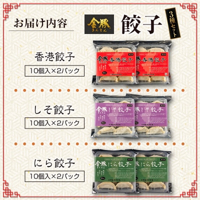 ◇金豚  餃子 3種 セット 計6パック
