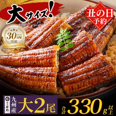 【丑の日7/26までにお届け】国産うなぎ蒲焼大2尾(計330g以上)鰻蒲焼用タレ・山椒付 丑の日予約