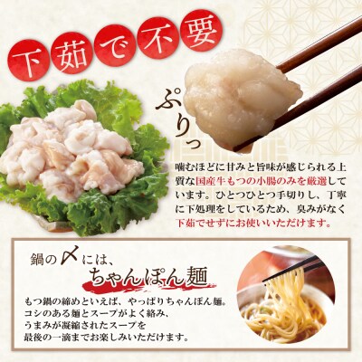 【牛もつ2倍】博多もつ鍋(醤油味)3人前