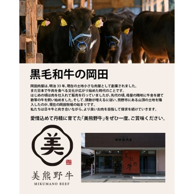 【美熊野牛】すき焼き・しゃぶしゃぶ用ロースと赤身モモ肉の詰め合わせ 400g