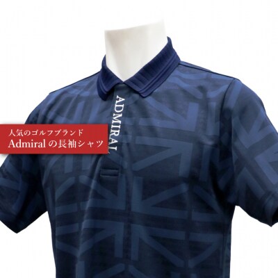 ゴルフウェア アドミラル 半袖　Lサイズ 　ネイビー　　日本製　Golf