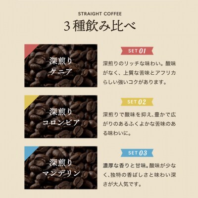 カフェ・アダチ　リッチな深煎りコーヒー詰め合わせ　150g×3種S10-27