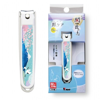 和製爪切り　景観　富士山(VN2-83K-FJ)濃州関・匠の志　日本製　カバー付き　爪キャッチャー