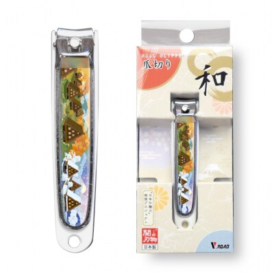和製爪切り　Super V-CUT　白川郷(VN1-83G-SG)日本製　カバー付き　爪キャッチャー