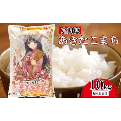 美少女イラスト あきたこまち 定期便10kg(5kg×2袋)×6回 [No.5325-0194]