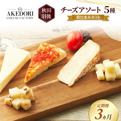 【定期便3ヶ月】チーズアソート5種/おつまみセット[No.5325-0605]