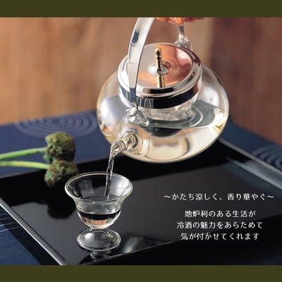 HARIO 冷酒器 丸地炉利[IDX-2MSV] | ハリオ 耐熱 ガラス 食器 器 _BD13