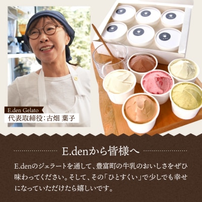 E.den(エデン) 豊富牛乳ジェラート ストロベリーソースミルク 100ml×12個