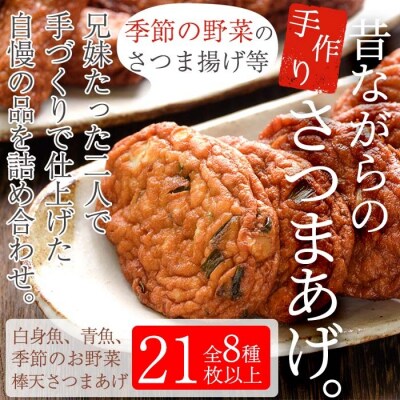手づくりさつま揚げセレクトセット(白身魚と青魚のさつま揚げと季節の野菜天5種