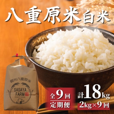 令和8年新米受付【9回定期便】八重原米2kg(2kg×1袋)白米※2026年10月以降発送|笹屋農園