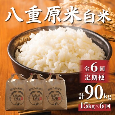 令和8年新米受付【6回定期便】八重原米15kg(5kg×3)白米※2026年10月以降発送|笹屋農園