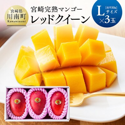 【令和8年発送】宮崎県産完熟マンゴー　「レッドクイーン」L×3玉