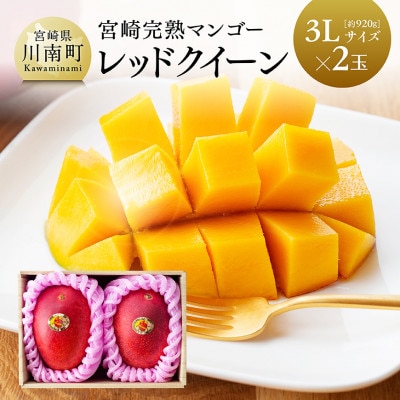 【令和8年発送】宮崎県産完熟マンゴー　「レッドクイーン」3L×2玉