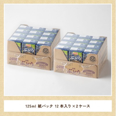 ぶどうジュース100%(ストレート)紙パック(125ml×24本)