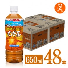 伊藤園　健康ミネラルむぎ茶650ml×24本×2ケース(川南町)