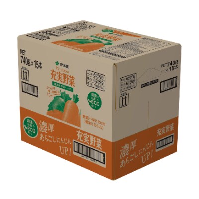 伊藤園『充実野菜ー緑黄色野菜ミックスー』740g×15本(ペットボトル)
