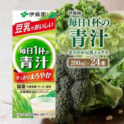 伊藤園の毎日1杯の青汁 まろやか豆乳ミックス(紙パック)200ml×24本(川南町)
