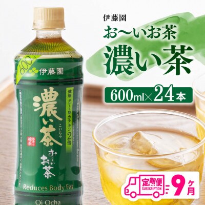 【毎月定期便】伊藤園 お～いお茶 濃い茶600ml×24本(川南町)全9回