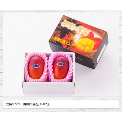 【令和8年発送】宮崎県産完熟マンゴー「果実の宝石」　4L×2玉