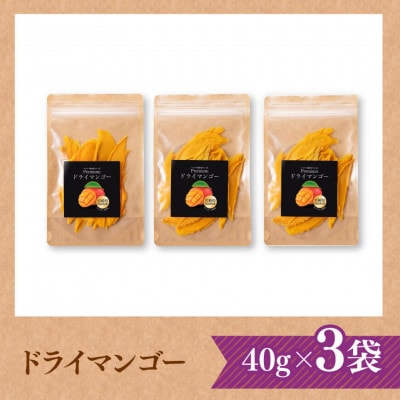 宮崎県産完熟マンゴー(果実の宝石)　ドライマンゴー40g×3袋