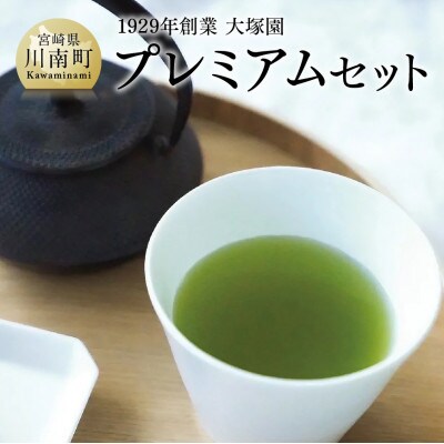 お茶の大塚園プレミアムセット(緑茶TB、タグ付緑茶TB、ほうじ茶TB、玄米茶TB、特上煎茶、上白折)