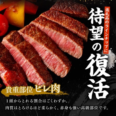 宮崎牛ヒレステーキ3枚360g(川南町)