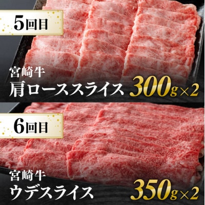 【毎月定期便】宮崎牛すきしゃぶ　全6回