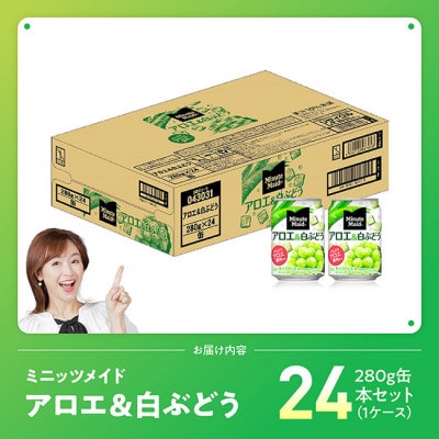 ミニッツメイドアロエ&白ぶどう 280g缶24本